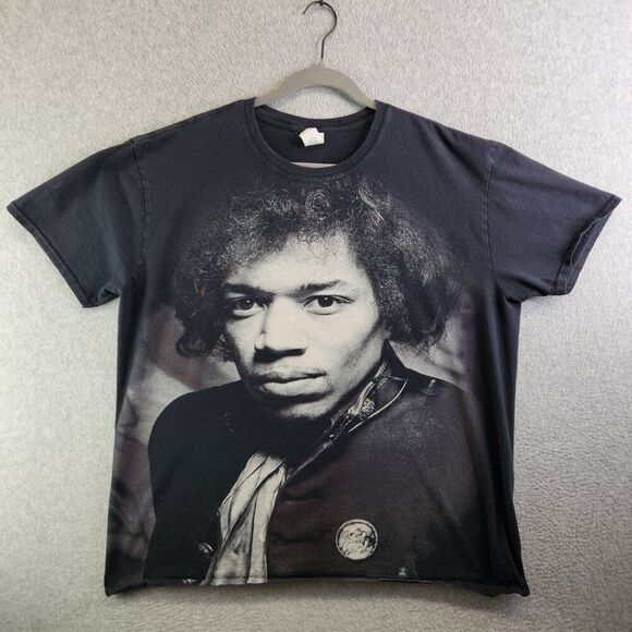 Jimi Hendrix Shirt Mens XL Hell and Angels 2019 Allover Graphic Print Concert - Picture 15 of 15